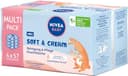 NIVEA BABY Soft & Cream vochtige doekjes, vochtige babydoekjes voor zachte reiniging van de gevoelige babyhuid, hypoallergene vochtige doekjes voor baby's met amandelolie en vitaminen (4 x 57 stuks)