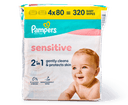Pampers Sensitive billendoekjes 320 stuks